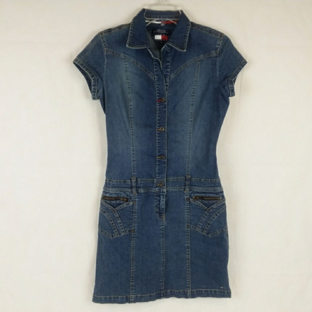 Tommy Jeans Denim Overall Dress Size Small